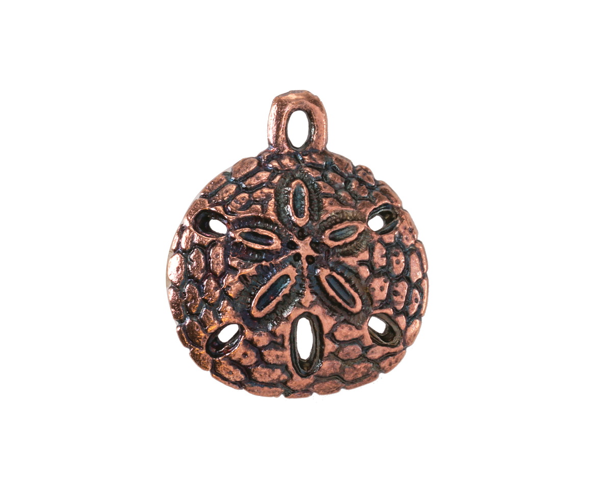Mykonos Antique Copper (plated) Sand Dollar Focal 20mm