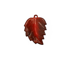C-Koop Enameled Metal Medium Red Leaf 15x20mm