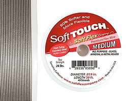 Soft Touch Premium Satin Silver .019" (Medium) 49 Strand Wire 30ft.