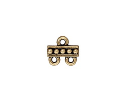 TierraCast Antique Brass (plated) Beaded Link 2-1 10mm