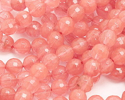 Cherry Quartz Faceted Round 8mm