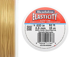Elasticity Satin Gold .5mm, 25 meters