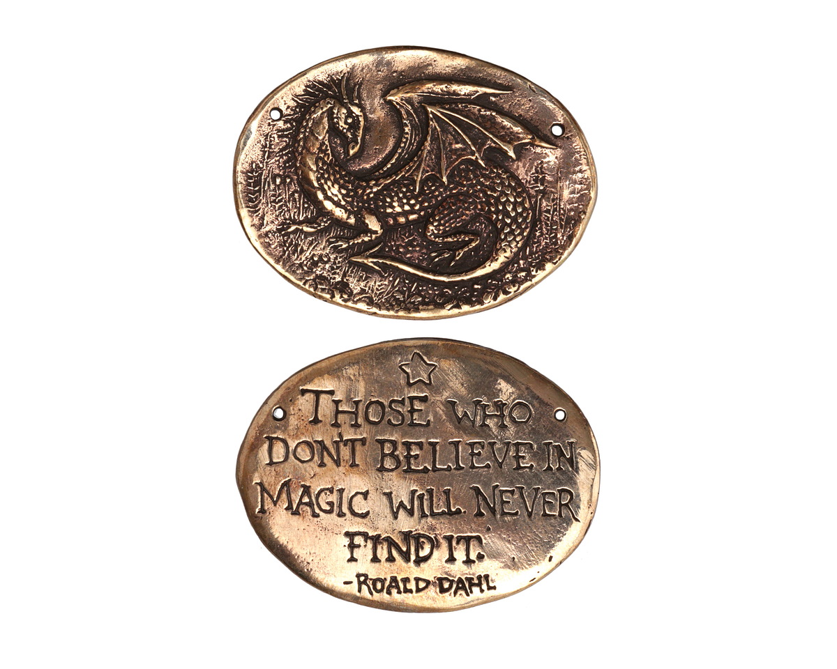 Green Girl Bronze Dragon Link 40x30mm