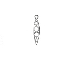 Amoracast Sterling Silver Pod Marquise Drop 4x20mm