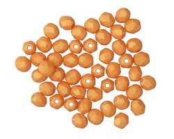 Czech Glass Pacifica Tangerine Fire Polished Round 4mm