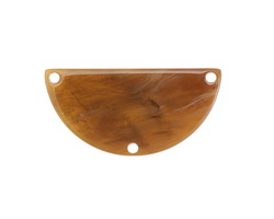 Zola Elements Caramel Bullhorn Acetate Half Circle Y-Connector 30x15mm