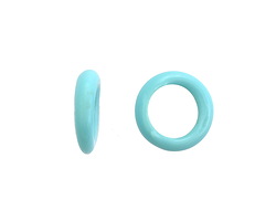 African Recycled Glass Blue Turquoise Dogon Mini Ring 10-15mm