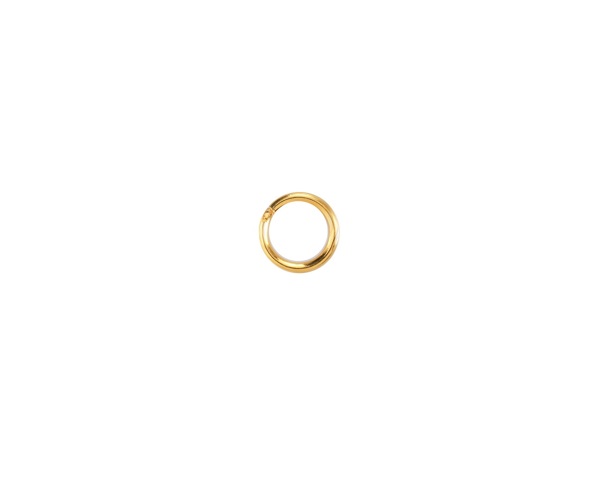 Gold (plated) Stainless Steel Jump Ring 7mm, 18 gauge
