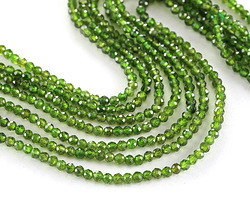 Chrome Diopside (Dark, AAA) Microfaceted Round 3mm