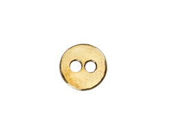 Antique Gold Finish Organic Round Button 13mm