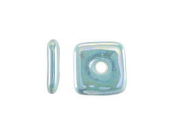 Mykonos Ceramic Iridescent Turquoise Organic Washer 3-4x13-15mm