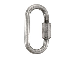 Antique Silver Finish X-Large Screw Lock Carabiner Clasp 17.5x34mm