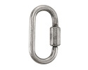 Burnished Silver (plated) X-Large Screw Lock Carabiner Clasp 17.5x34mm