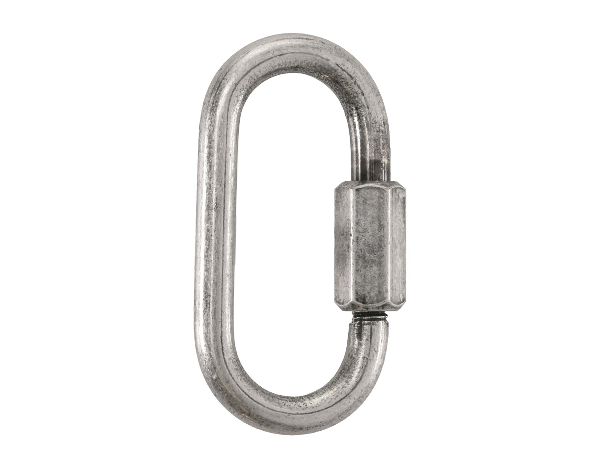 Burnished Silver (plated) X-Large Screw Lock Carabiner Clasp 17.5x34mm
