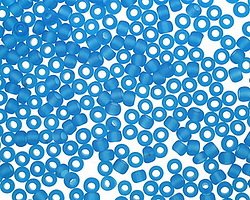 TOHO Transparent Frosted Dark Aquamarine Round 8/0 Seed Bead