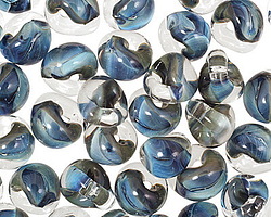 Unicorne Beads Glass Blue Teardrop 7x9mm