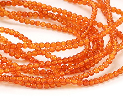 Carnelian (natural-orange) Round 3mm