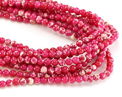 Fuchsia Impression Jasper Round 4mm