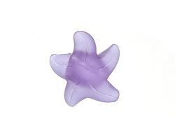 Periwinkle Beach-Style Glass Starfish Button 21mm