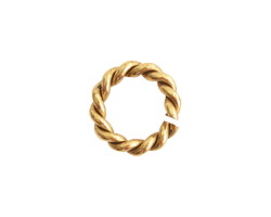 Nunn Design Antique Gold (plated) Mini Rope Jump Ring 7.5mm