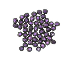 Czech Glass Polychrome Black Currant Fire Polished Round 3mm