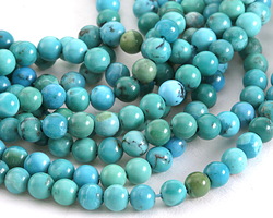 Green Blue Hubei Turquoise (A - more blue) Round 4mm