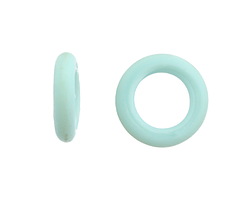 African Recycled Glass Matte Sea Mist Dogon Mini Rings 10-15mm