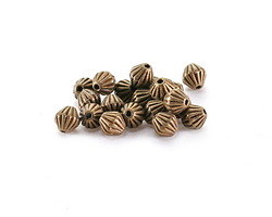 Antique Brass (plated) Lined Bicone Spacer Bead 5mm