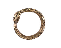 Green Girl Bronze Ouroboros Ring 24mm