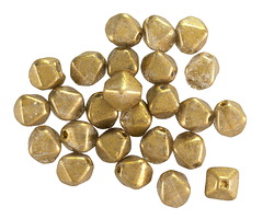 Czech Glass Crystal w/ Gold Wash Bicone 6mm
