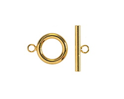 Gold (plated) Toggle Clasp 14x11mm, 16mm Bar