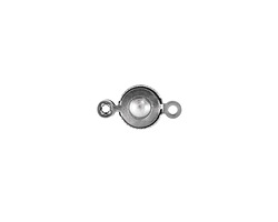 Antique Silver (plated) Snap Clasp 14x7mm