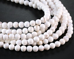 White Daisy Agate Round 6mm