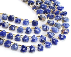 Sodalite Microfaceted Teardrop 8x10mm