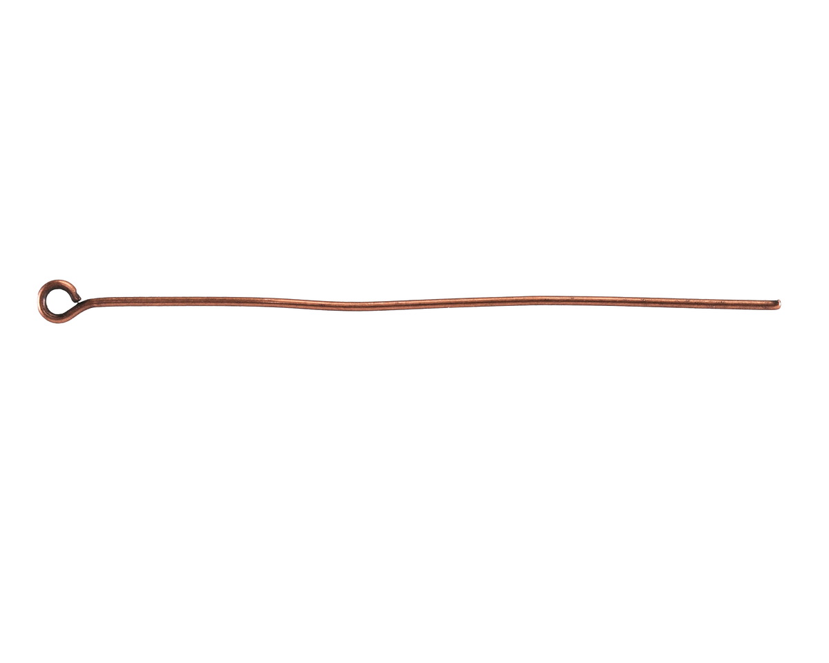 Antique Copper (plated) Eye Pin 2”, 22 gauge