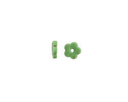 African Glass Togo Antique Green Flower Bead 7mm