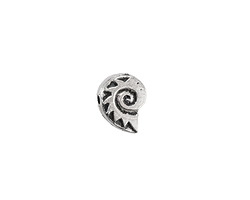 Mykonos Antique Silver (plated) Tribal Nautilus 10x13mm