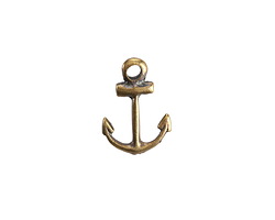 Mykonos Antique Brass (plated) Small Anchor Focal 13x19mm