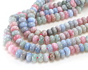 Delphinium Mix Agate Rondelle 5x8mm