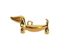 24K Gold (plated) Cute Dachshund Focal 28x13mm