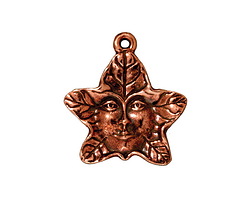 TierraCast Antique Copper (plated) 2-Sided Tree Spirit Charm 19x20mm