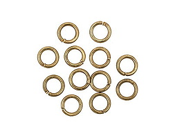 Antique Brass (plated) Round Jump Ring 6mm, 18 gauge