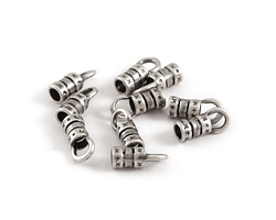 Antique Silver (plated) Crimp Cord End 2.5mm