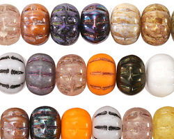 Czech Glass Harvest Mix Melon Rondelle 8x11mm