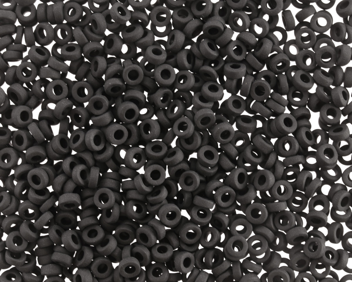 Miyuki Matte Black Spacer Bead 3mm - 250 gram Package