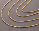 Satin Hamilton Gold (plated) Tiny Double Rollo Chain, 5' Package