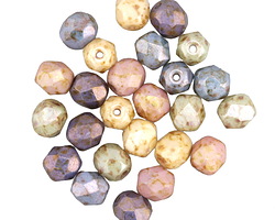Czech Glass Fruit Cake Fire Polished Round 6mm