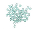Czech Glass Aquamarine w/ Silver Wash Fire Polished Round 3mm
