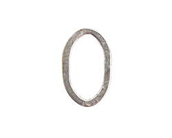 Nunn Design Antique Silver (plated) Small Flat Oval 15x24mm