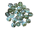 Czech Glass Twilight Ocean Water Fire Polished Round 6mm